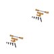 thumbnail image 2 of Tholdsy 1 Juego de báscula de brazo de dirección para coches de control remoto piezas mejoradas Mini cambio directo decorativo pragmático Servo enlace Oro 2piezas Tholdsy CBP204550, 2 of 5