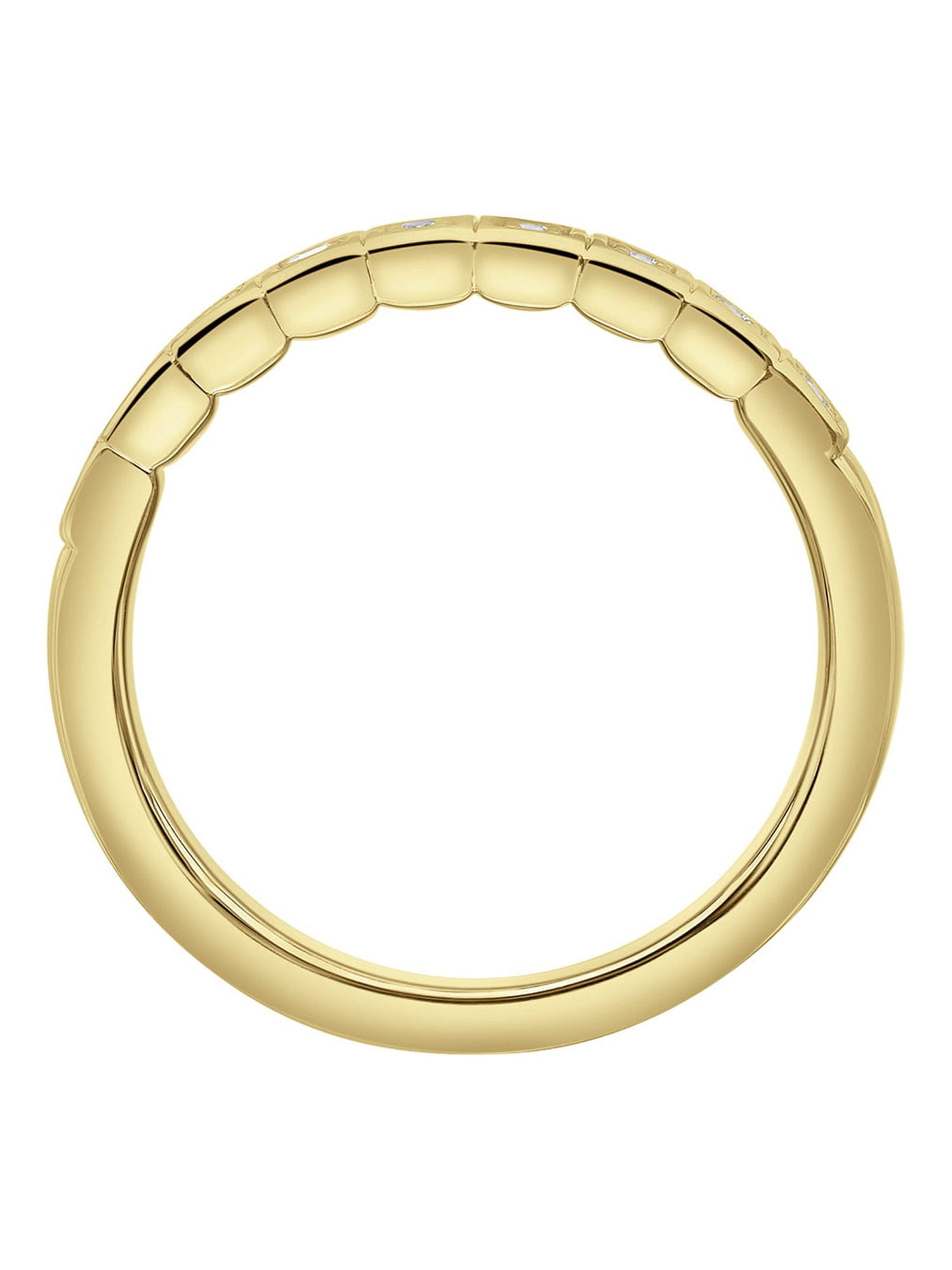 Keepsake 1/10 Carat T.W. Diamond Anniversary Ring in 18k Yellow Gold Over Sterling Silver
