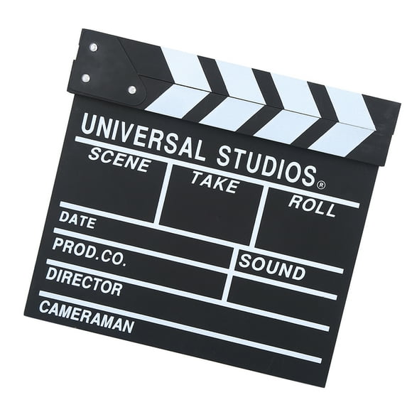 Director De Madera Escena Clapperboard TV Board Board De Cine Cut Aft Con Palos Ajustados, Blackboard De Escritorio De Madera Hecha A Mano Para Publicidad, Cosplay Home Decor