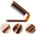 thumbnail image 3 of Cepillo plegable con cerdas de jabalí, peine de bolsillo compacto para viajes, ideal para cabello grueso y rizado., 3 of 5