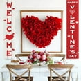 thumbnail image 2 of WBQ Welcome Happy Valentine Day Porch Banners, 2Pcs Valentine Front Porch Sign Banner Hanging Banner for Indoor Outdoor Home Décor and Party Decorations, 71 x 12 Inch, 2 of 4