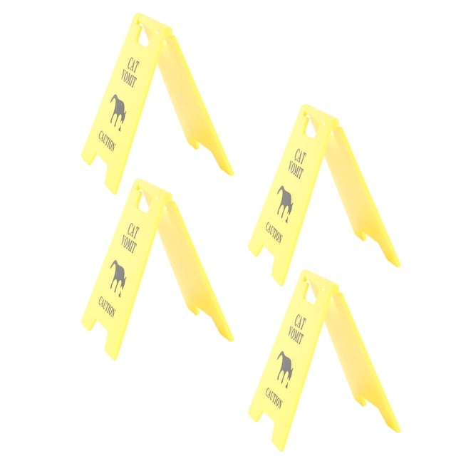 Cat Vomit Warning Sign, Lightweight Creative Cat Vomit Sign Water Resistant 3D Printed for Room