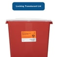 thumbnail image 5 of McKesson Sharps Container, Stackable, Locking Lid, Red, 3 gal, 12 in x 6 in x 13.5 in, 1 Ct, 5 of 10