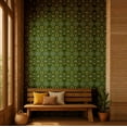 thumbnail image 2 of S4Sassy Self-Stick Decorative Boho Wallpaper, Diamond Floral Medallion Wall Paper, Plain Vinyl Waterproof Contact Paper, Green, 25"X360" Removable Renter Wall Covering For Bedroom, Dining Room, 2 of 9