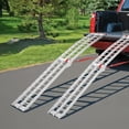 thumbnail image 3 of 1500 Lbs 89 In Folding Aluminum Loading Ramps 2-Pack Bi-Fold Trailer Ramps with Safety Straps and Reflective Tape, 3 of 7