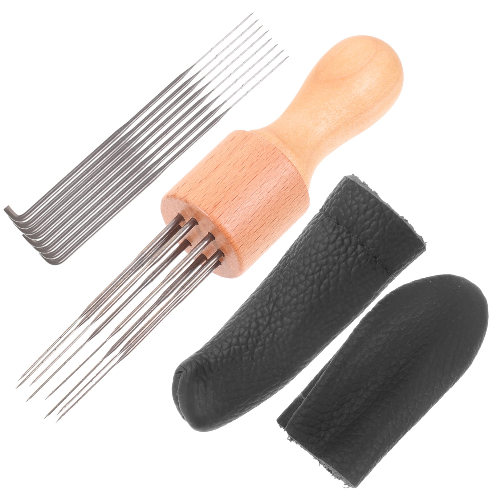 HEALEEP Punch Needle Kit 4-Piece Set for Kids and Adults, Multi Wood Handle Felting Tool for Starters, Friends, and Family Crafting