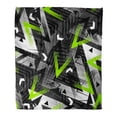 thumbnail image 1 of NUDECOR Throw Blanket Warm Cozy Print Flannel Abstract Geometric Squares Star Triangles Scuffed Drops Sprays and Ink Droplets Comfortable Soft for Bed Sofa and Couch 58x80 Inches, 1 of 1