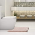 thumbnail image 2 of Bathroom Contour Rug Non Slip Bath Mat Water Absorbent Soft Microfiber Shaggy Bathroom Mat Machine Washable Bath Rug for Bathroom Thick Plush U Shape Toilet Rug (20 x 24, Dusty Pink), 2 of 6