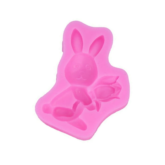 Unatoiry Easter Home Bunny Carrot Pattern Chocolate Shaping Tools Bakeware Molds DIY Fondant Cake Decorating Tool Type 3 1Set