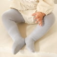 thumbnail image 4 of Girls Baby Tights - Spring and Autumn solid color Double needle comb cotton baby Pantyhose - about 0-1 years old, 4 of 5