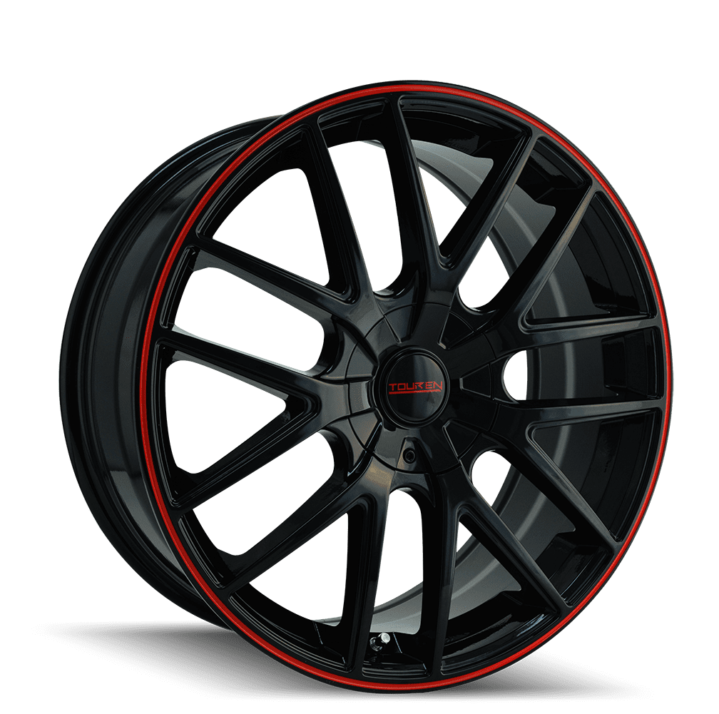 Drifz 207B FX 18x8 5x114.3/5x120 +35et Carbon Black Red Racing