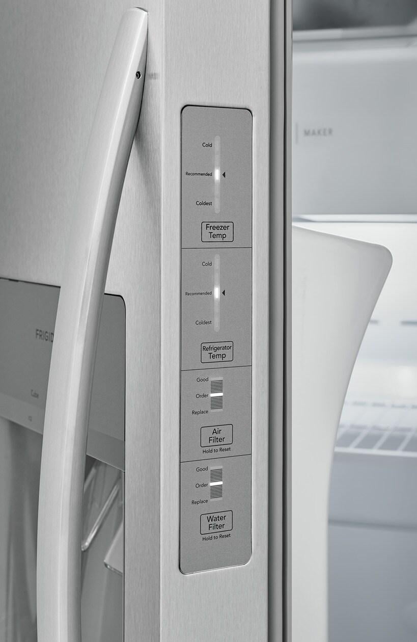 Frigidaire FRSS2323AS 22 Cu. Ft. 33" Standard-Depth Side by Side Refrigerator, Stainless Steel