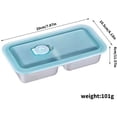 thumbnail image 3 of HQREA 2Pcs Stainless Steel Lunch Box & 2 Compartments, Transparent lid for Camping, 3 of 8