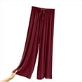 thumbnail image 3 of Frnrwgo Solid Color Pajama Pants for Women, Soft Loose Lounge Sleep Bottoms, Elastic Waist Comfy Casual Trousers, 3 of 5