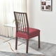 thumbnail image 1 of Nvzi 2 fundas de asiento impermeables para sillas de comedor, fundas de asiento de silla de cuero sintético, funda protectora de silla de comedor extraíble y lavable (rojo), 1 of 4