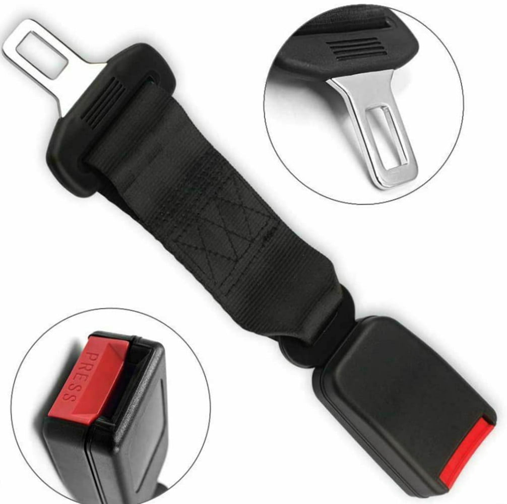 2-piece Car Seat Belt Lock Safety Belt Buckle Bayonet Insert With Extension  Connector Accessories (beige)