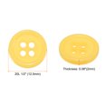 thumbnail image 2 of Uxcell 50Pcs 20L Botones de Costura 1/2" (12.5mm) Redondos Planos de Resina de 4 Agujeros para Manualidades de Costura de Ropa DIY, Amarillo, 2 of 5