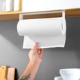 thumbnail image 3 of YIGII Paper Towel Holder Under Cabinet - Stainless Steel Adhesive Paper Towel Rack Wall Mounted for Kitchen(White), 3 of 5