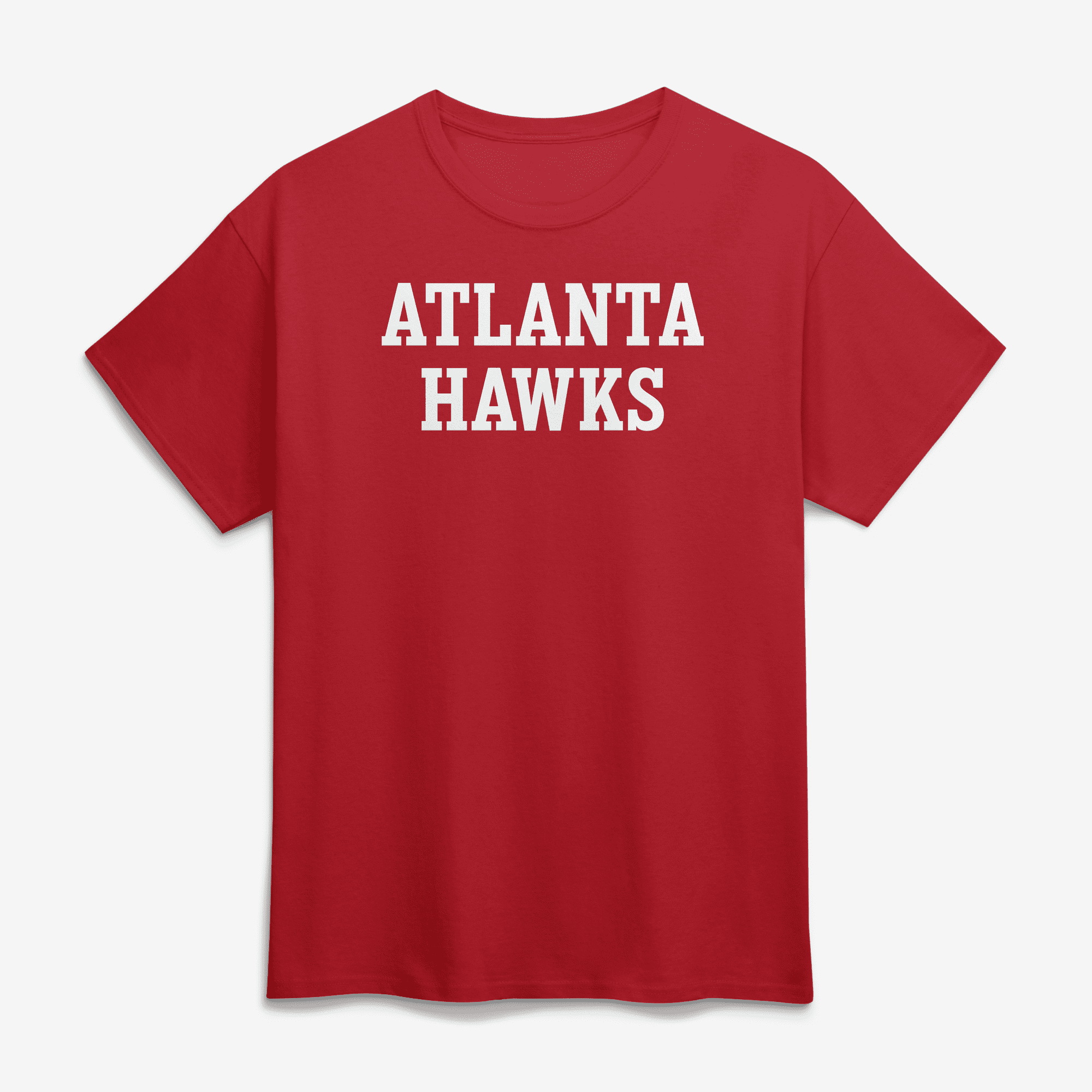 Men's Logo Athletic Red Atlanta Hawks Wordmark T-Shirt