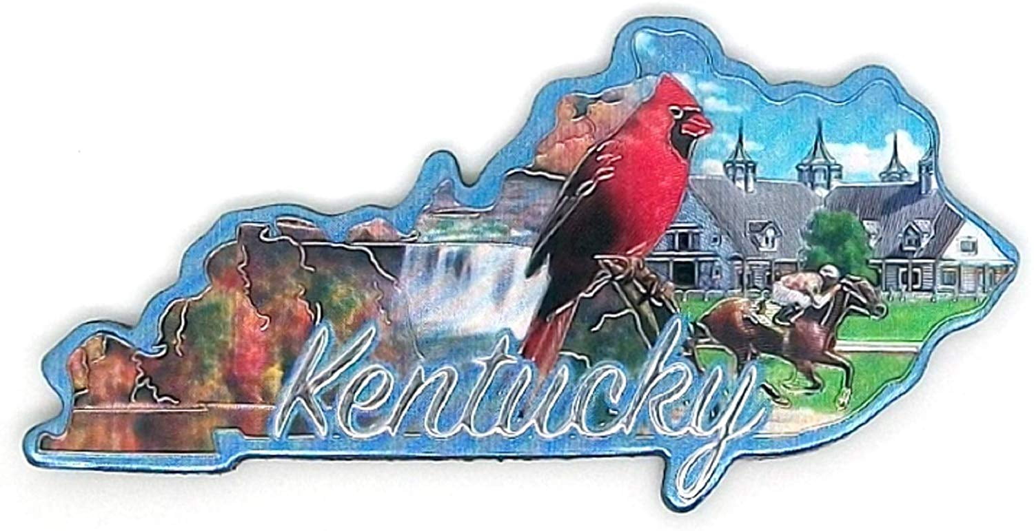 Greetings from Kentucky FRIDGE MAGNET Set map flag souvenir