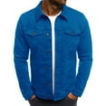 thumbnail image 4 of Casual Men Jacket Denim Button Shirt, 4 of 6