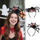thumbnail image 1 of Cinta de Fantasma de Halloween Negra | Accesorio de decoración para fiestas para adultos | Banda para el pelo de plástico caprichoso • Duradero 8,66 pulgadas | Joyería de festival para atuendos, 1 of 6