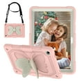 thumbnail image 3 of for Samsung Galaxy Tab A9+ 11.0" 2023 SM-X210 / SM-X215 / SM-X216 Case for Kids, with Butterfly Wings Kickstand Shoulder Strap Heavy Duty Rugged 2 In 1 Silicone PC Cover, Pink+Beige, 3 of 6