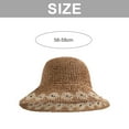 thumbnail image 2 of 56-58 cm circunferencia de la cabeza verano sombrero de paja de ala grande tejido sombrero de playa al aire libre protector solar sombrero de sol anti ultravioleta, 2 of 5
