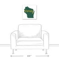 thumbnail image 3 of Creative Products Green and Yellow Wisconsin Pride 16 x 16 Canvas Wall Art, 3 of 5