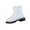 Beige, variant on Wensltd Chunky Boots Women British Style Lace Up Side Zip Warm Lined Comfort Fashion Shoes