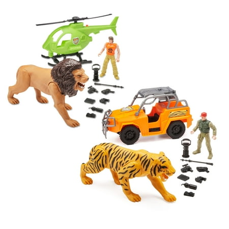 Kid Connection Children's Safari Play Set 11 Piece Toy Kit