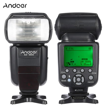 Andoer AD-980II E-TTL HSS 1/8000s Master Slave GN58 Flash Speedlite for Canon 5D Mark III/5D Mark II/6D/5D/7D/60D/50D/40D/30D/700D/100D/650D/600D/550D/500D/450D DSLR