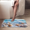 thumbnail image 4 of 1pc Seashells on the Beach Absorbent Non-Slip Bathroom Thickened Flannel Rug Decor,Soft,Quick Drying,Suitable For Indoor/outdoor Use,Bathrooms,Bedrooms,Kitchens,Terrace,Laundry Rooms,16"x24", 4 of 9