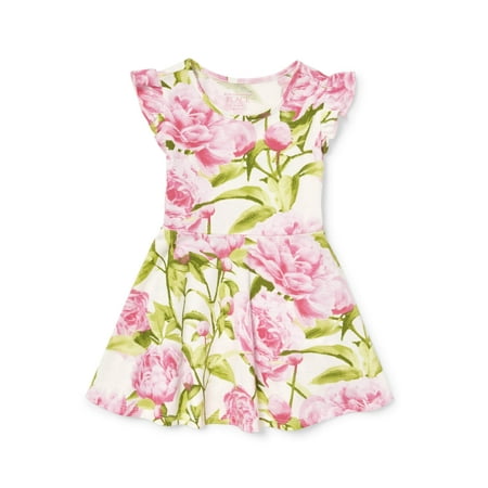 Rose Print Knit Dress (Baby Girls & Toddler Girls)