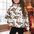thumbnail image 2 of Atogsazn Girls Christmas Half Zip Sweatshirt Kids Graphic Long Sleeve Pullover Sweatshirts Fall Winter Tops Clothes White 11-12 Years Fashion, 2 of 5