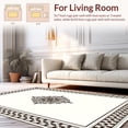 thumbnail image 2 of ODIKA 2'x3' Machine Washable Non-Slip Area Rug, Ornate Medallion Design With Delicate Lattice Borders High Traffic Rug with Pad, Brown, 395938, 2 of 8