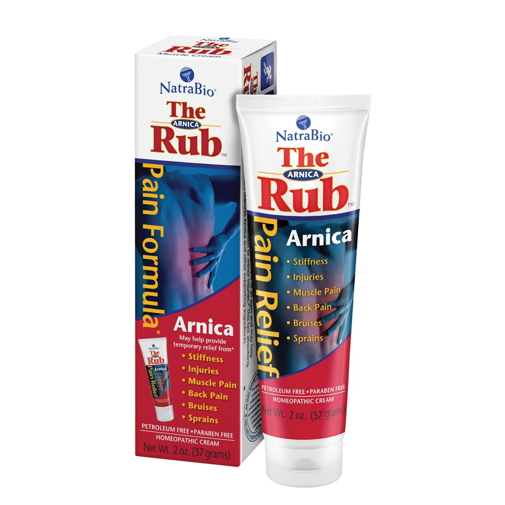 NatraBio The Arnica Rub 8 Arnica Homeopathic Pain Formula for