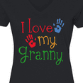 thumbnail image 4 of Inktastic I Love My Granny Women's V-Neck T-Shirt, 4 of 5