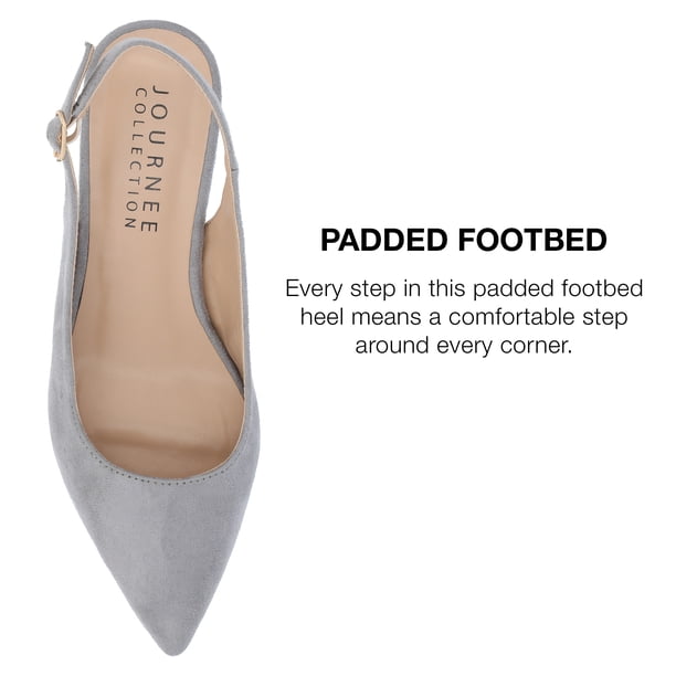 Journee Collection Womens Sylvia Wide Width Sling Back Covered