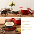 thumbnail image 6 of Wobogo Fire Phoenix Patterns Trivets Potholders Set of 2 Cotton Woven Round Hot Plate Mats for Hot Dishes Bowls Teapots, 6 of 7
