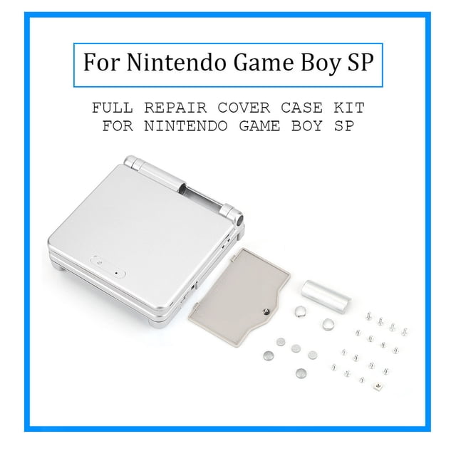 Full Repair Cover Case Kit for Game Boy SP with All Buttons and Parts, Made of ABS Material. Prevents Stains, Scratches, and Erosion. Easy Access to All Functions
