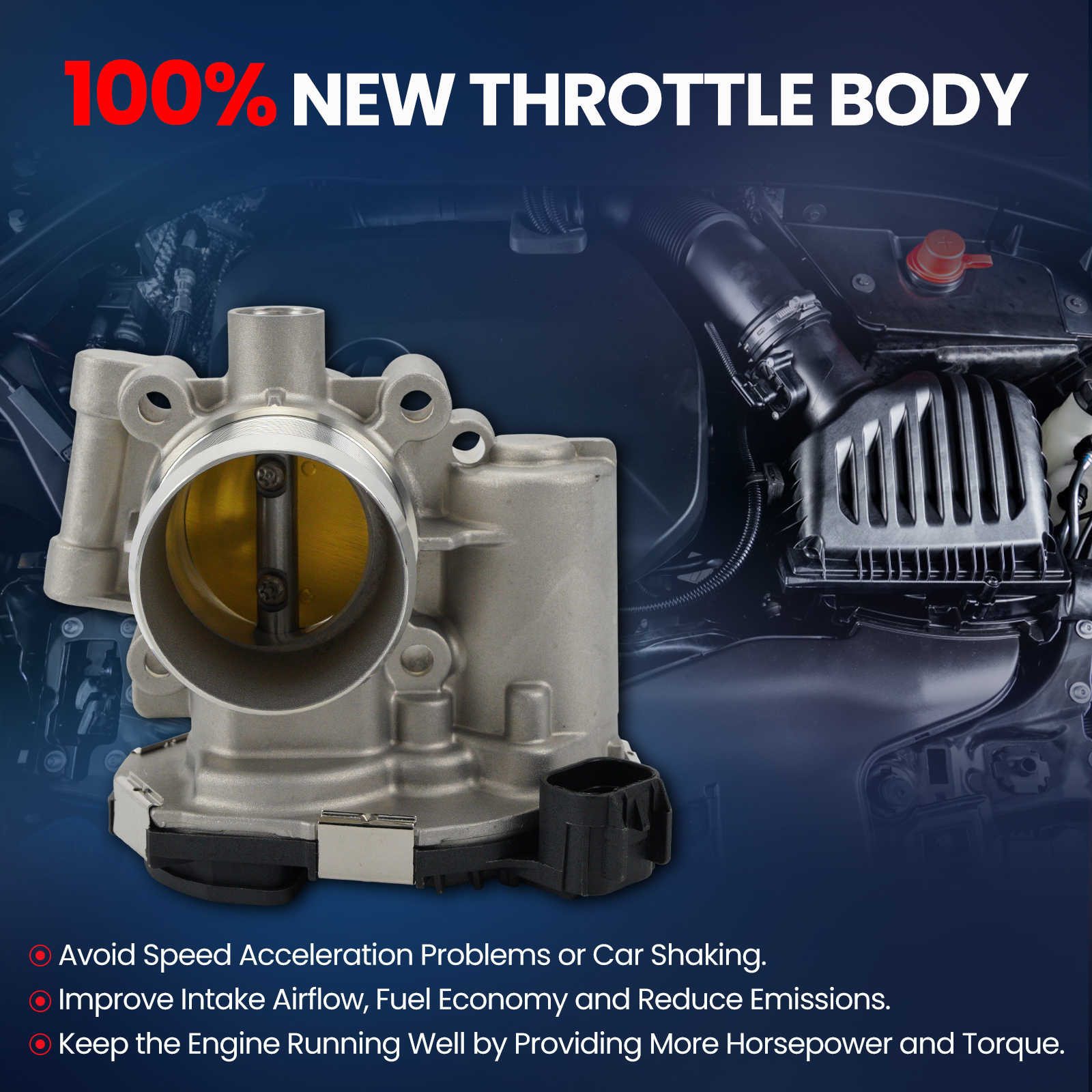 MOCA AUTOPARTS Electronic Throttle Body Fit for  2013-2021 Buick Encore L4 1.4L &  2012-2020 Chevrolet Sonic L4 1.4L &  2013-2021 Chevrolet Trax L4 1.4L
