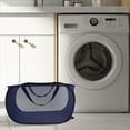 thumbnail image 5 of Unique Bargains 1 Pc Folding Single Layer Laundry Basket for Laundry Room 22.83"x14.17"x14.17" Navy Blue, 5 of 6