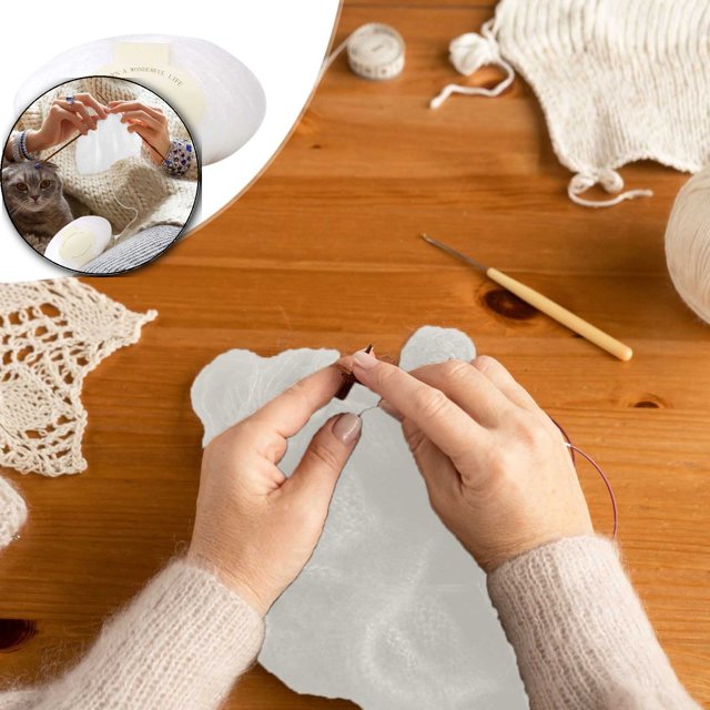 Dvruxg Hand-Crocheted Wool Yarn – Soft Wool for Knitting & Crocheting Scarves, Hats, Sweaters, and Clothes