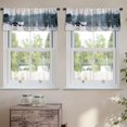 thumbnail image 2 of LALILO Kitchen Curtain Valance Cottage Frosty Snowy Rod Pocket Window Curtain 52"x 18" Set of 2, 2 of 7