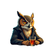 thumbnail image 4 of Colorful Vinyl Owl Stickers Waterproof Detective Style for Notebooks Luggage DIY Instruments, 4 of 9