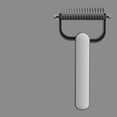 thumbnail image 2 of Dog Brush and Hair Remover, 2-Sided Pet Grooming Undercoat Rake for Dematting and Deshedding, Professional Stainless Steel Comb for Dogs and Cats, Large, Green or Grey, 2 of 4