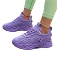 thumbnail image 3 of Womens Sneakers Low-top Breathable Solid Color Mesh Sneakers for Women Lace Up Platform Casual Comfortable Trainers Fashion Versatile Candy Color, 3 of 8
