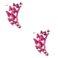 thumbnail image 2 of Justharion 12pcs/set Multicolor Double Layer 3D Butterflies Wall Stickers Room Wall Decor PVC Butterflies Fridge Stickers Rose red 2Set, 2 of 6