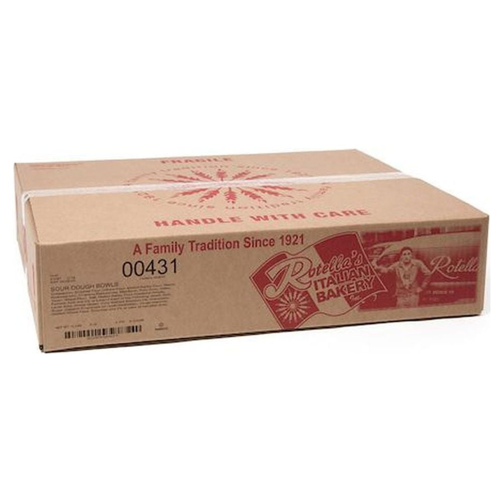 Rotellas Italian Bakery 5 inch Dia Sour Dough Soup Bowl Bread, 4 count -- 8 per case